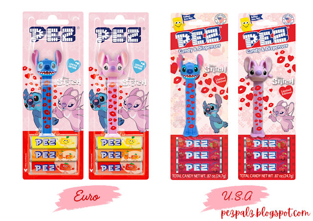 Valentine’s Stitch & Angel PEZ Arrive in Europe stitch valentines