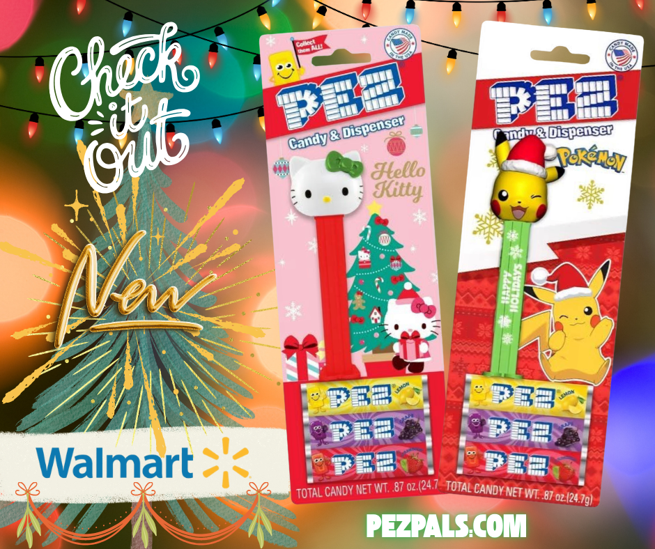 Holiday Magic at Walmart: Hello Kitty & Pikacu! New Exclusive PEZ Dispensers Arrive! 2025 walmart holiday hello kitty & pikachu