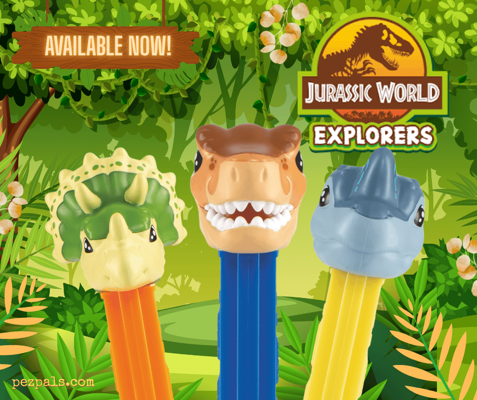 jurassic world explorer pez dino