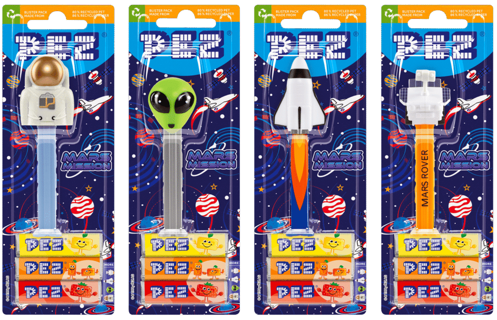New PEZ Alien Dispenser: USA Arrival & Guide pez mars mission blister