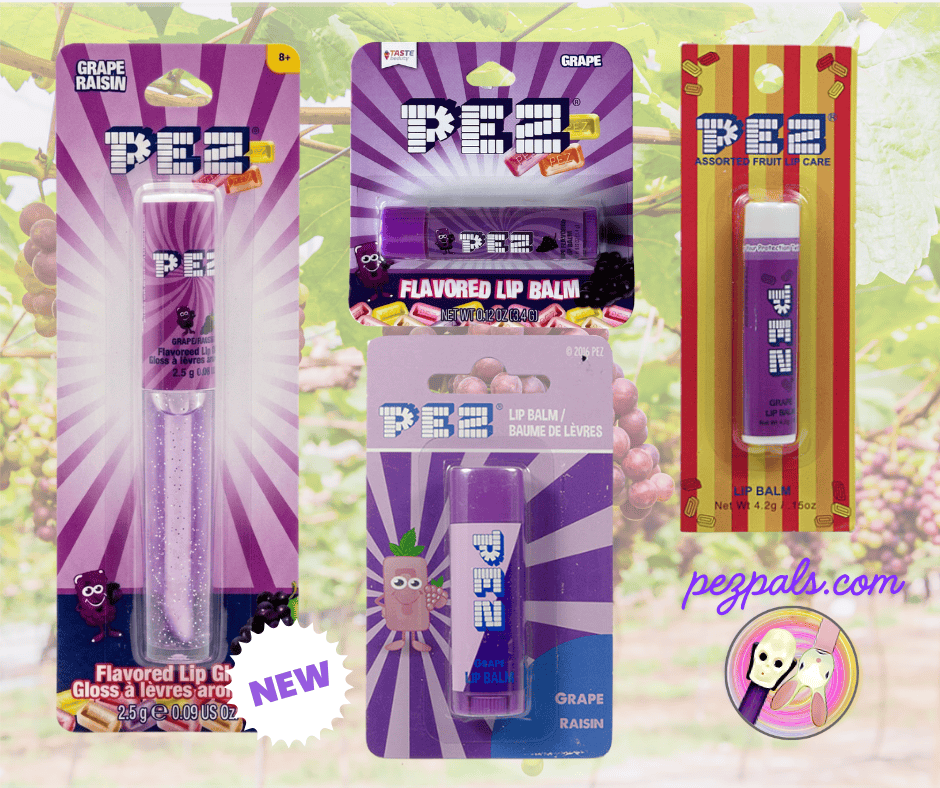 New PEZ Flavored Grape Lip Gloss Merchandise Various PEZ Grape Lip Balm/Gloss