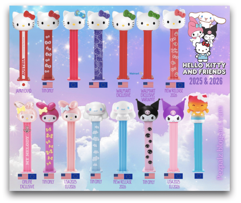 New My Melody 50th Anniversary PEZ Exclusive! hello kitty 2024 2025 pez pictorial