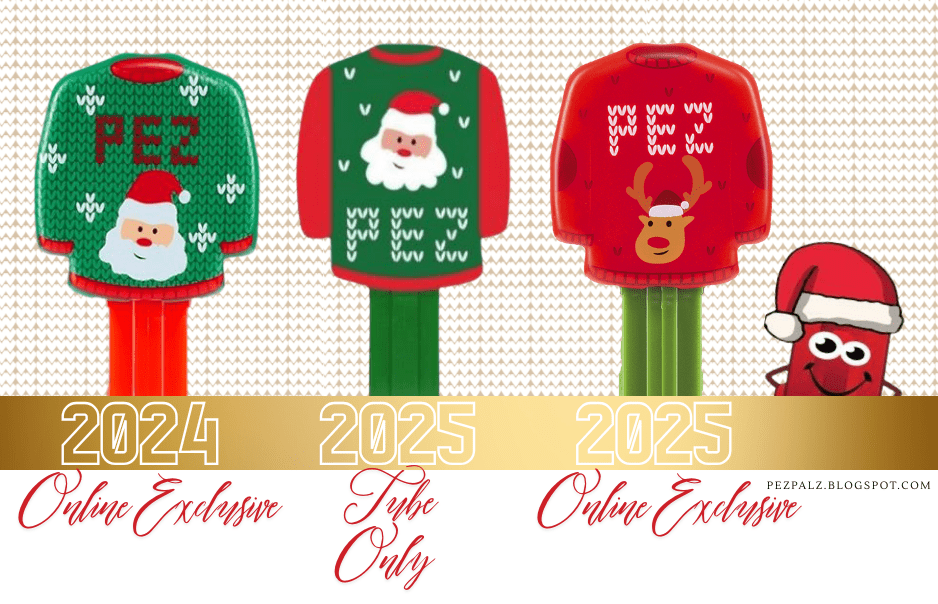 USA Release: The Christmas PEZ Sweater is Here! 2025 christmas ugly pez sweater all
