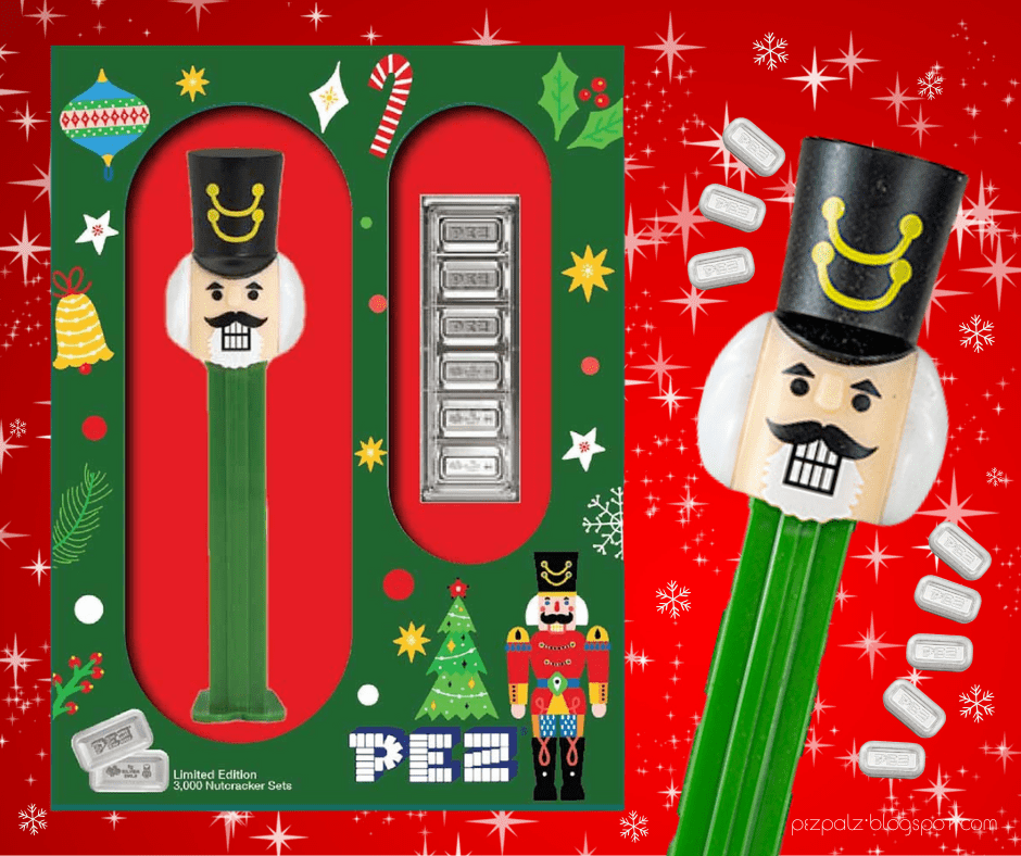 PAMP Suisse PEZ: New Nutcracker Christmas Box 2025 silver christmas nutcracker box