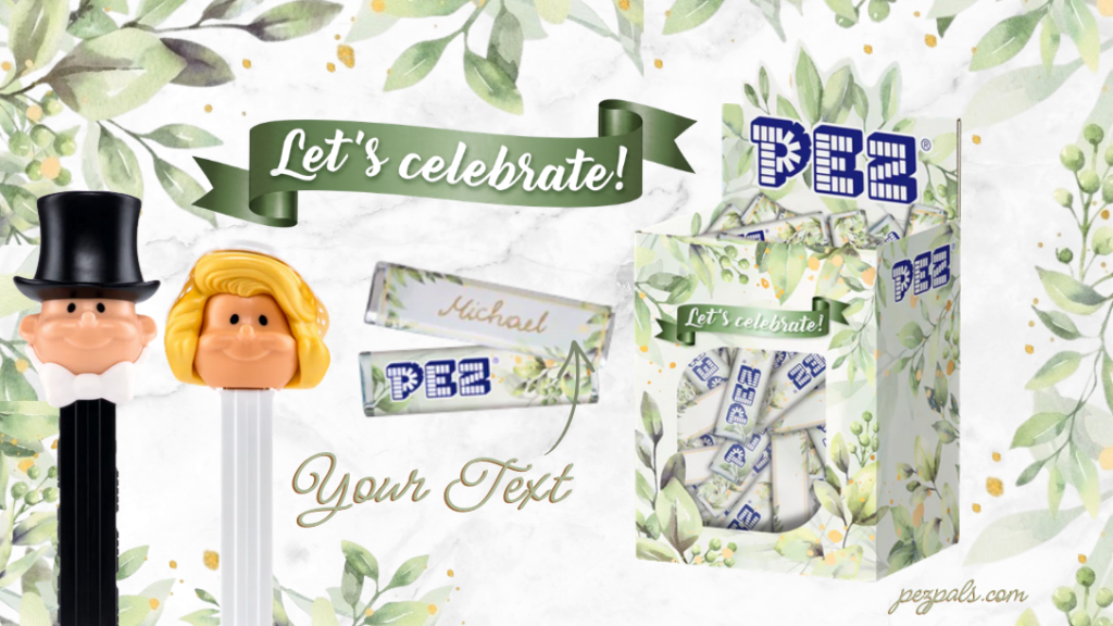 Personalized PEZ Candies A Sweet Highlight for Your Wedding let's celebrate
