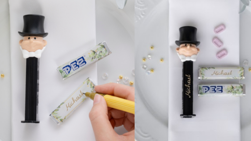 Personalized PEZ Candies A Sweet Highlight for Your Wedding let's celebrate3