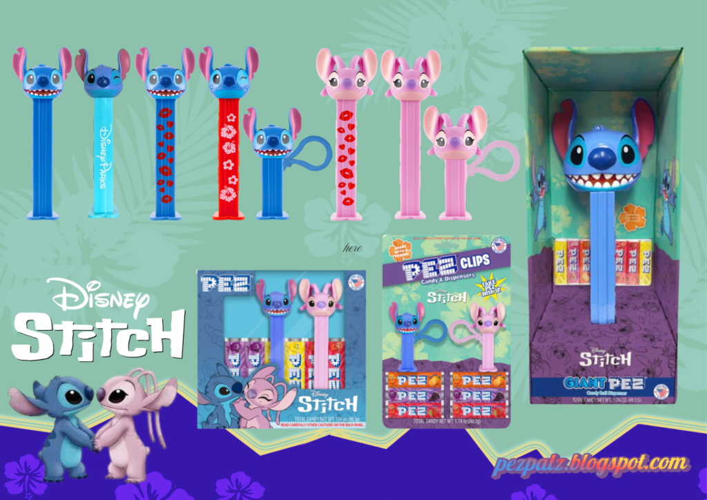 Disney Parks PEZ Magic Continues: Stitch and Crystal Ariel Join the Collection! disney stitch pez pictorial