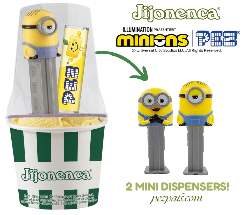 Jijonenca Welcomes Summer with Mini Minions PEZ Collectibles 2026 jijonenca ice creams pez minions