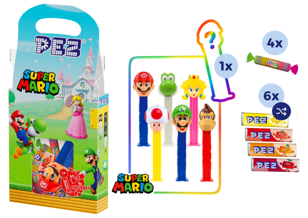 New Packaging Alert: Super Mario PEZ Pouch Now Available. 2026 nintendo super mario pez pouch new
