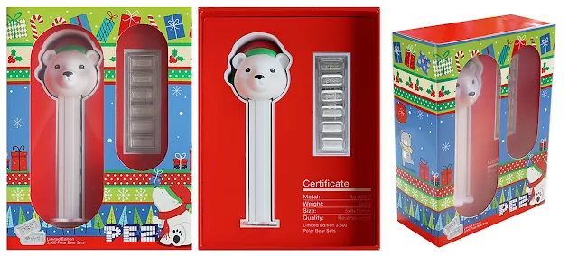 New Pamp Suisse PEZ Polar Bear Gift Set silver24.1 1 result