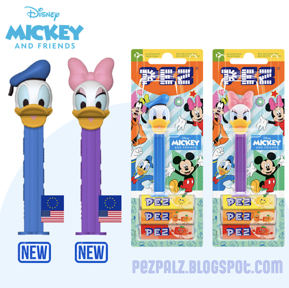 New Donald & Daisy PEZ Dispensers for 2024 daisy and donald 2024