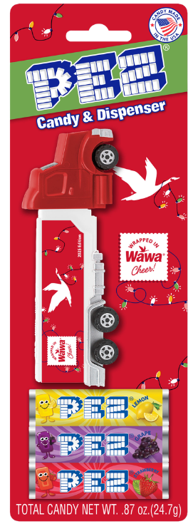 Wrapped in Wawa Cheers: Celebrating the Latest Holiday PEZ Hauler! 2025 wawa pez hauler blister