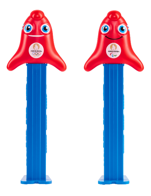 Olympic Phryges PEZ Come in Two Different Versions! pez olympic 2024 dispenser frontal standard