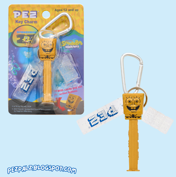 Golden SpongeBob PEZ Keychain Released in Japan plaza spongebob pez kechain 3