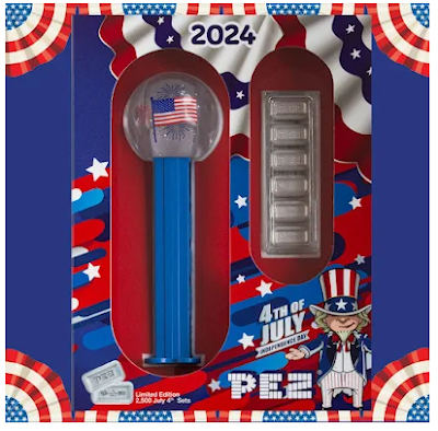 Two Variations! USA Flag Crystal Glitter PEZ Released pampsilver result