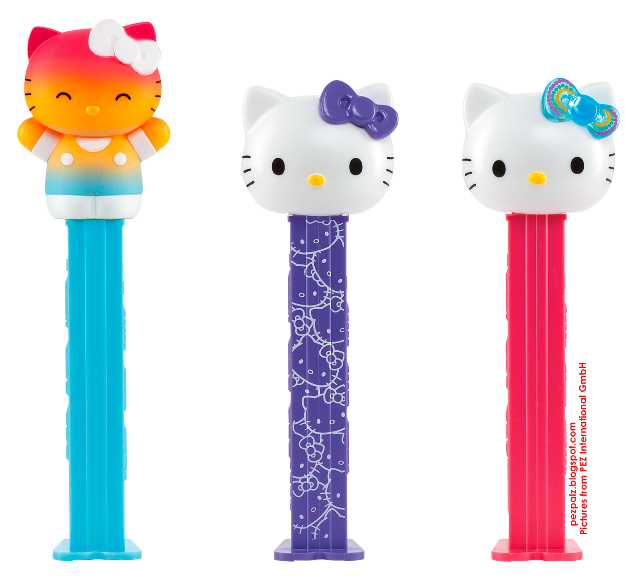FIRST LOOK: Hello Kitty Rainbow PEZ Collection Arrives for 2025! ombre hello kitty group