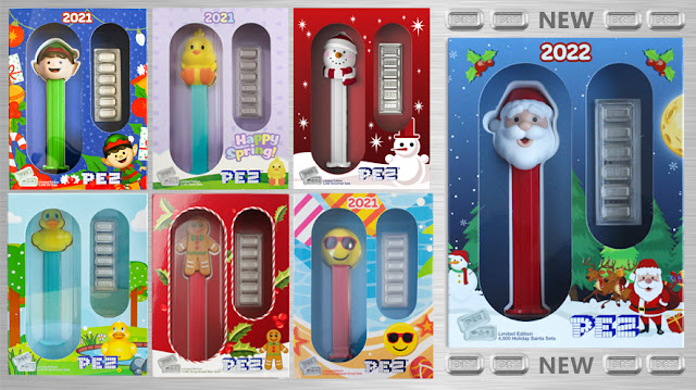 Available to Pre-Order! 2022 PEZ Santa Silver Wafers Gift Set silver22 pamp
