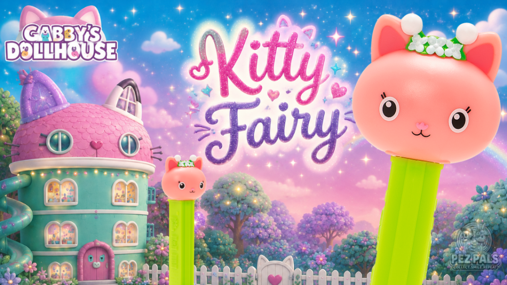 New Kitty Fairy PEZ Arrives In Europe 2025 gabby's dollhouse pez