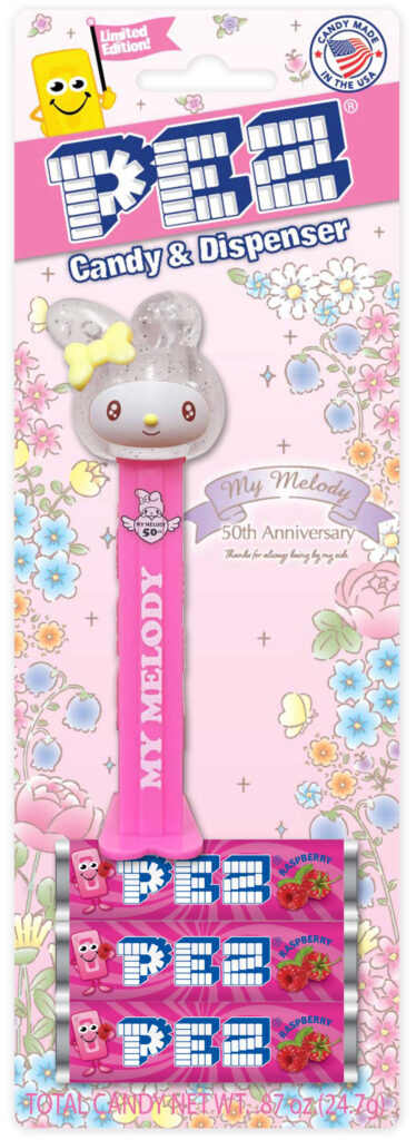 New My Melody 50th Anniversary PEZ Exclusive! 2025 hello kitty crystal my melody pez usa blister