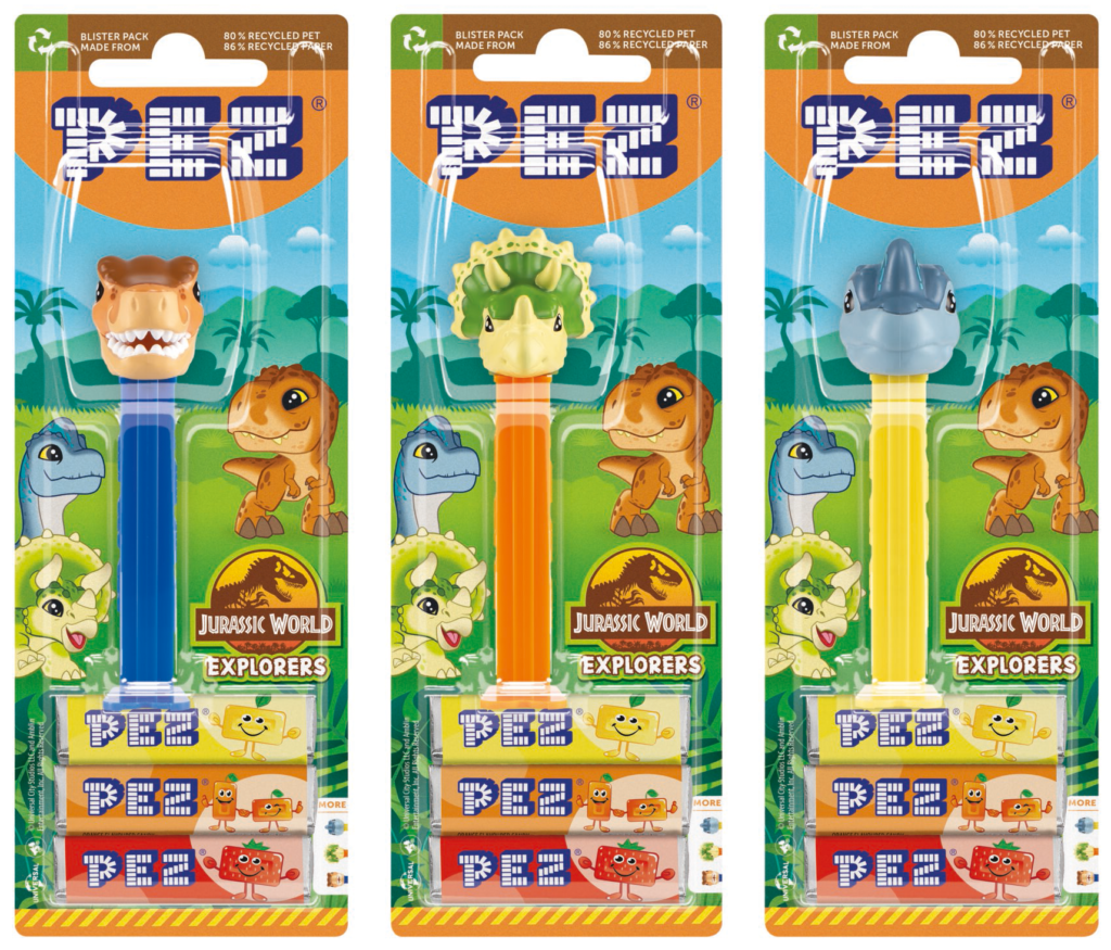 First Look At Jurassic World Explorers PEZ 2025 jurassic world explorers pez blister