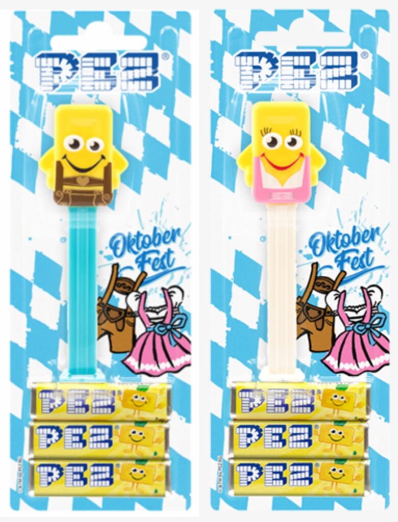 Hans PEZ, Resi PEZ, Oktoberfest PEZ, Bavarian PEZ, Limited Edition PEZ, PEZ Mascots, PEZ.com octoberfest mascots on cards