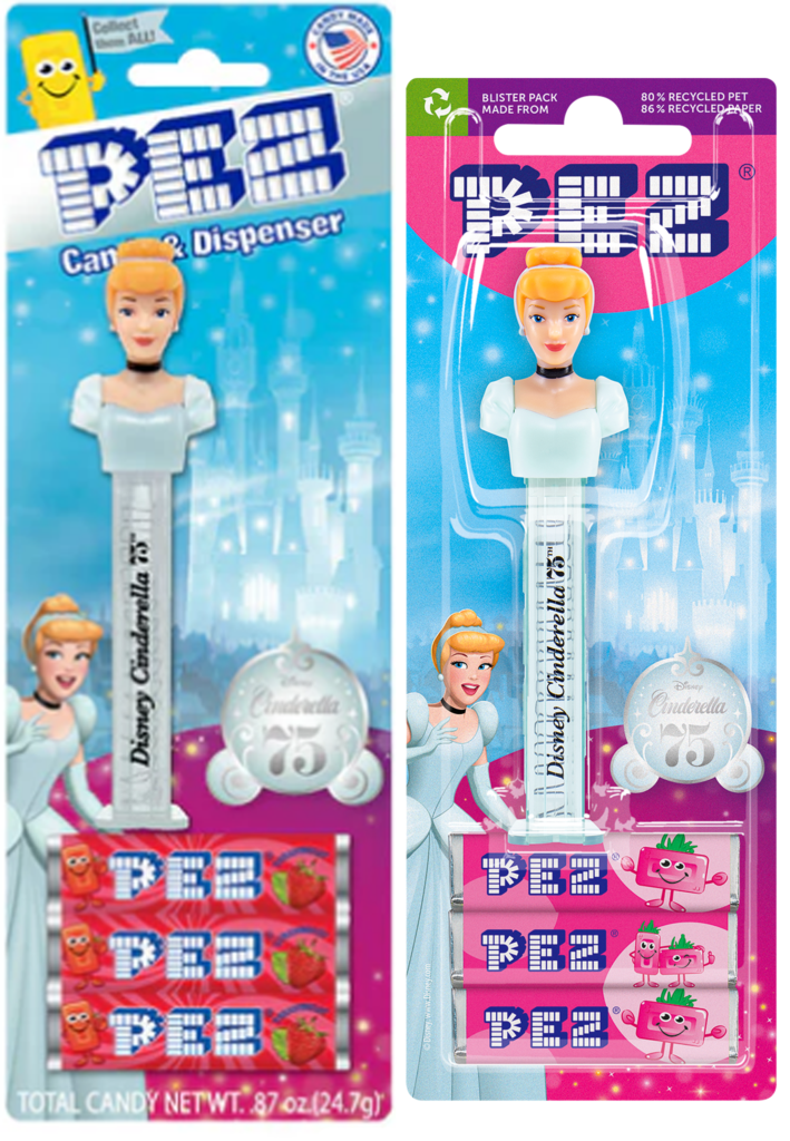 Cinderella PEZ Celebrates 75 Magical Years! 2025 75th anniversary cinderella pez blister usa vs eu