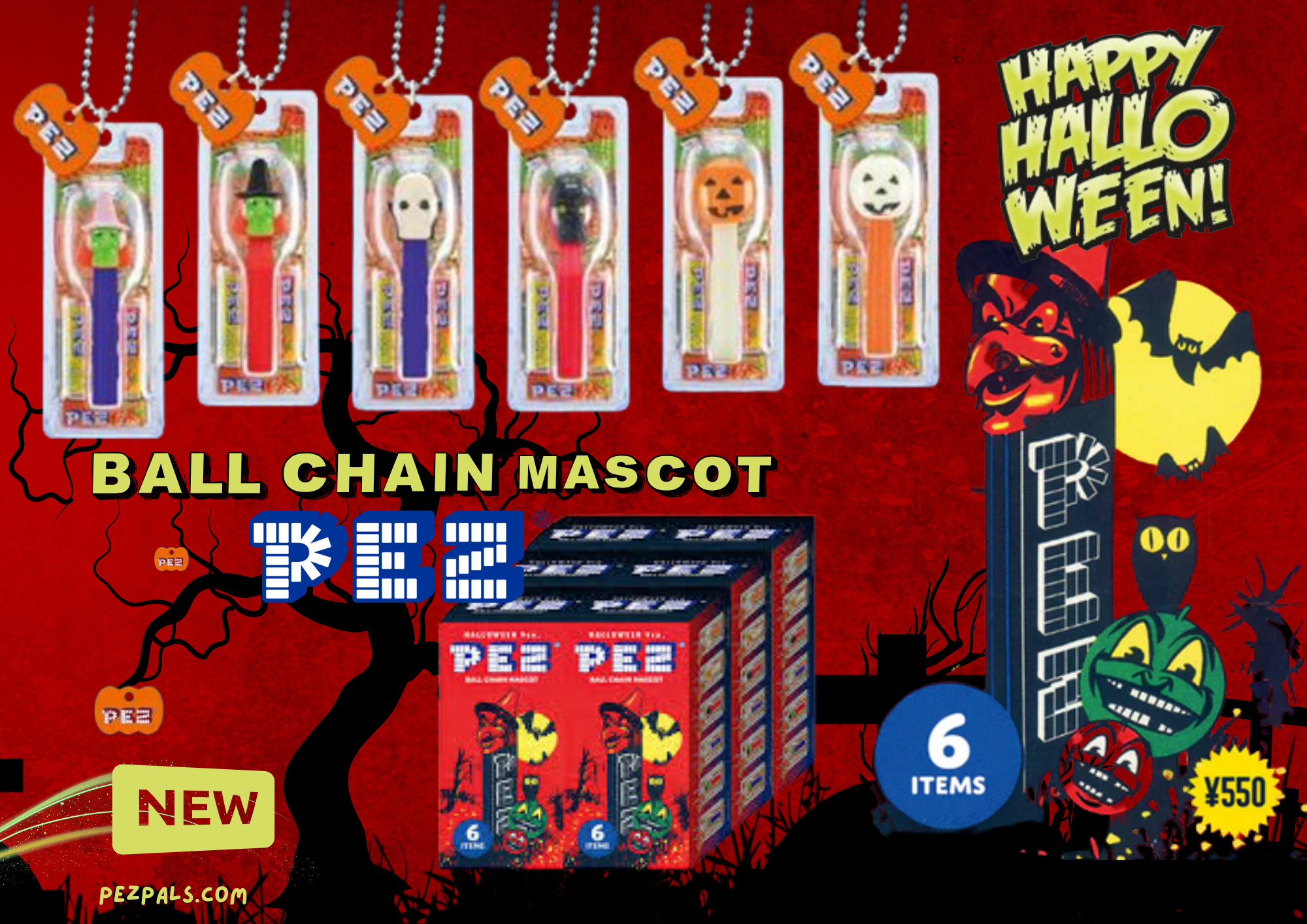 Spooky Season Meets PEZ: New Halloween Ball Chain Mascots!