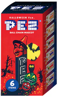 2025 japan pez ball chain halloween mascot packaging