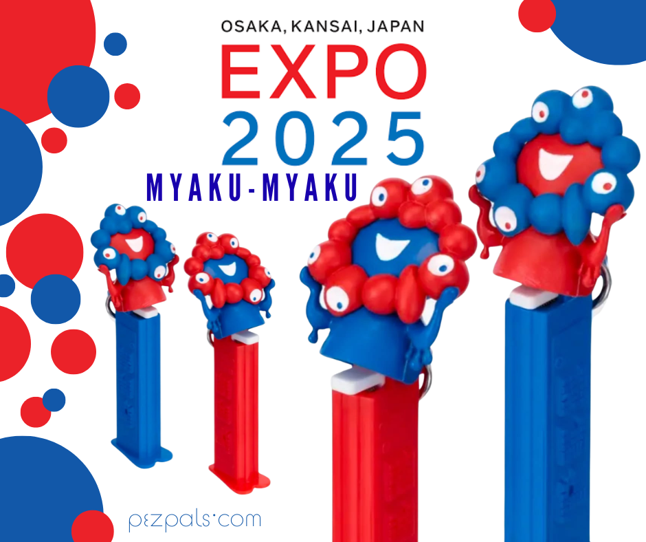 2025 myaku myaku pez keychain world expo osaka mascot