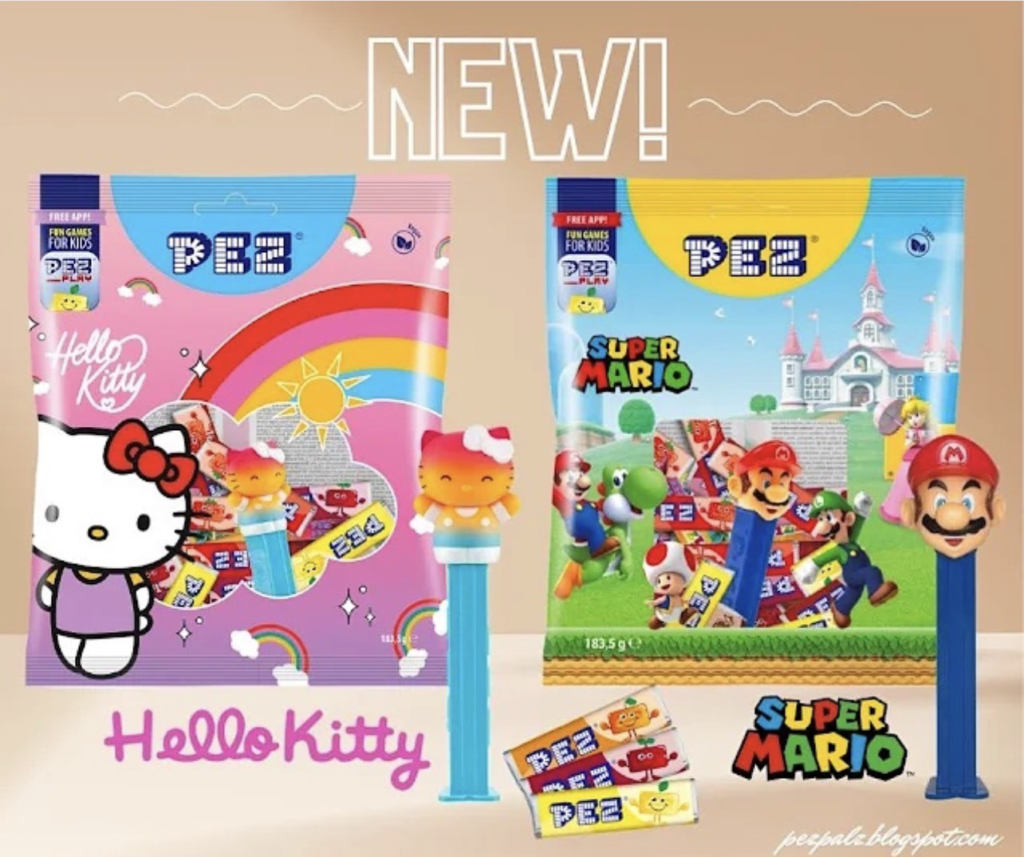 New Hello Kitty and Super Mario PEZ Maxi Bag Hits Stores! 2025 pez maxi bag