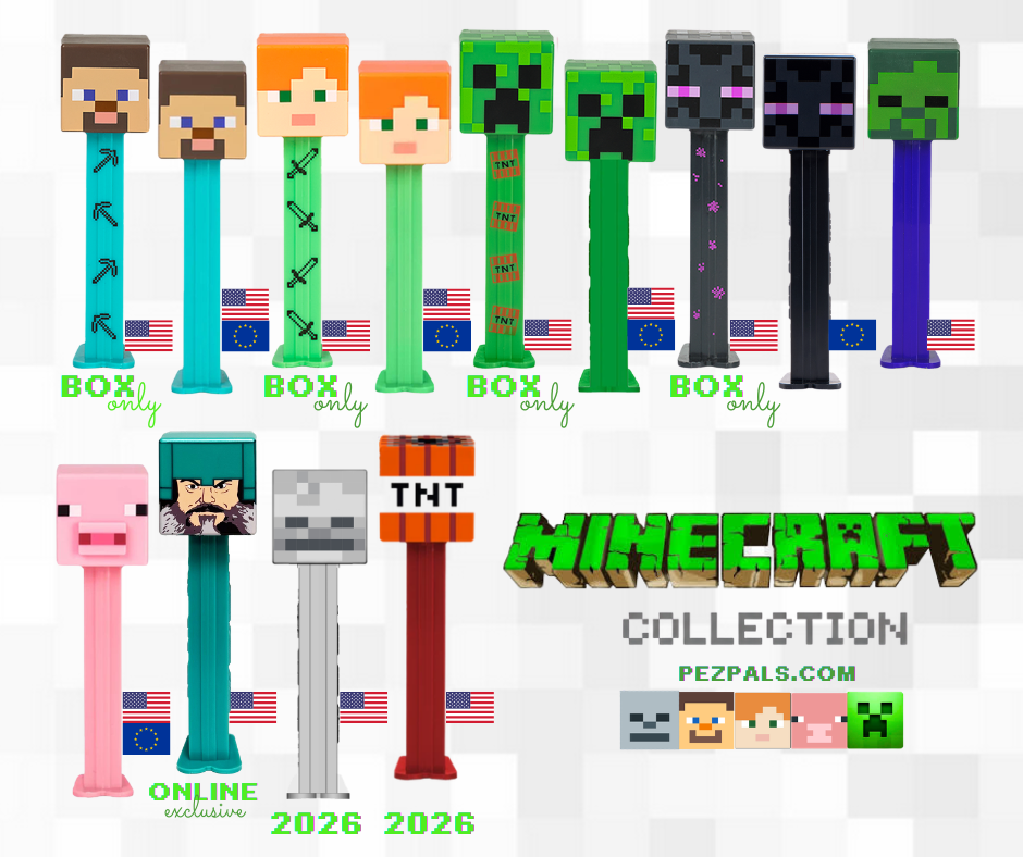 The TNT and Skeleton Arrive for Minecraft PEZ! 2026 minecraft pez pictorial