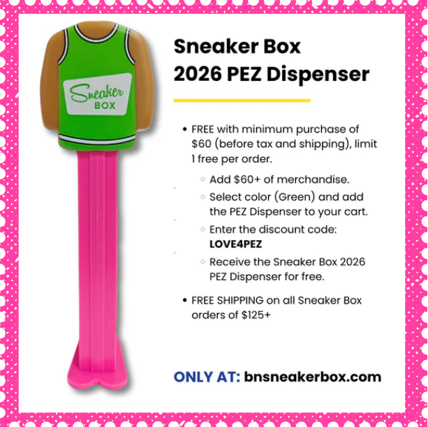 New Sneaker Box PEZ Sweater Dispenser Now Available! 2026 sneaker box pez dispenser order