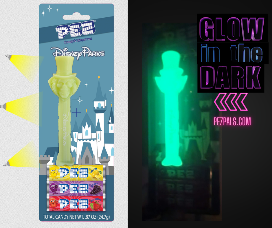 The Haunted Mansion PEZ Ghost Glows to Life. 2025 disney parks the haunted mansion ghost pez dispenser main
