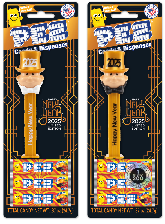 2025 new year golden pez groom usa blister