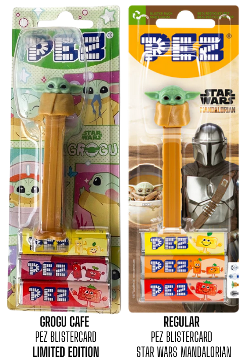 Exclusive Grogu PEZ Lands at London Pop-Up! 2026 grogu cafe pez blistercard