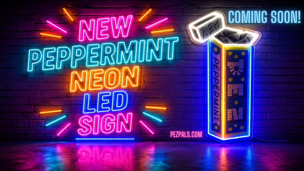New PEZ Peppermint Neon Sign Lights Up! 2026 led neon pez peppermint candy design