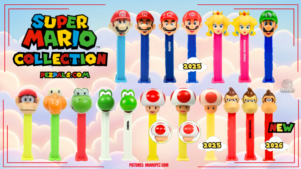 New Packaging Alert: Super Mario PEZ Pouch Now Available. 2026 super mario pez pictorial