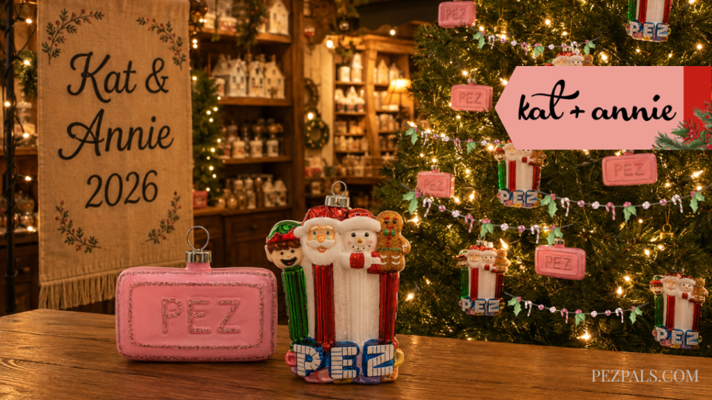 New PEZ Holiday Ornaments Arrive from Kat & Annie 2026 kat & annie pez ornaments main