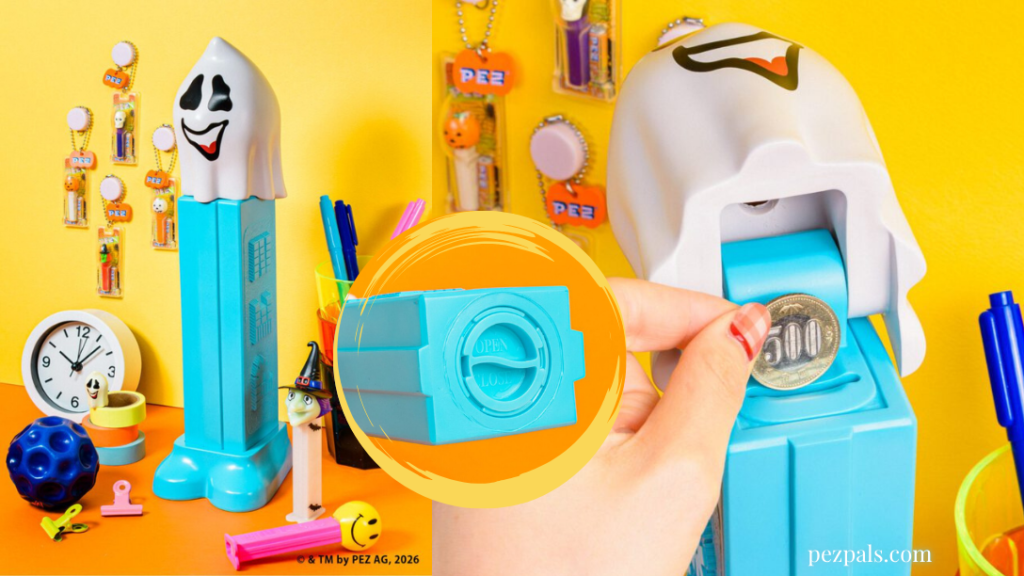 New Japan PEZ Coin Bank Features Naughty Neil! 2027 pez japan coin bank ghost 2