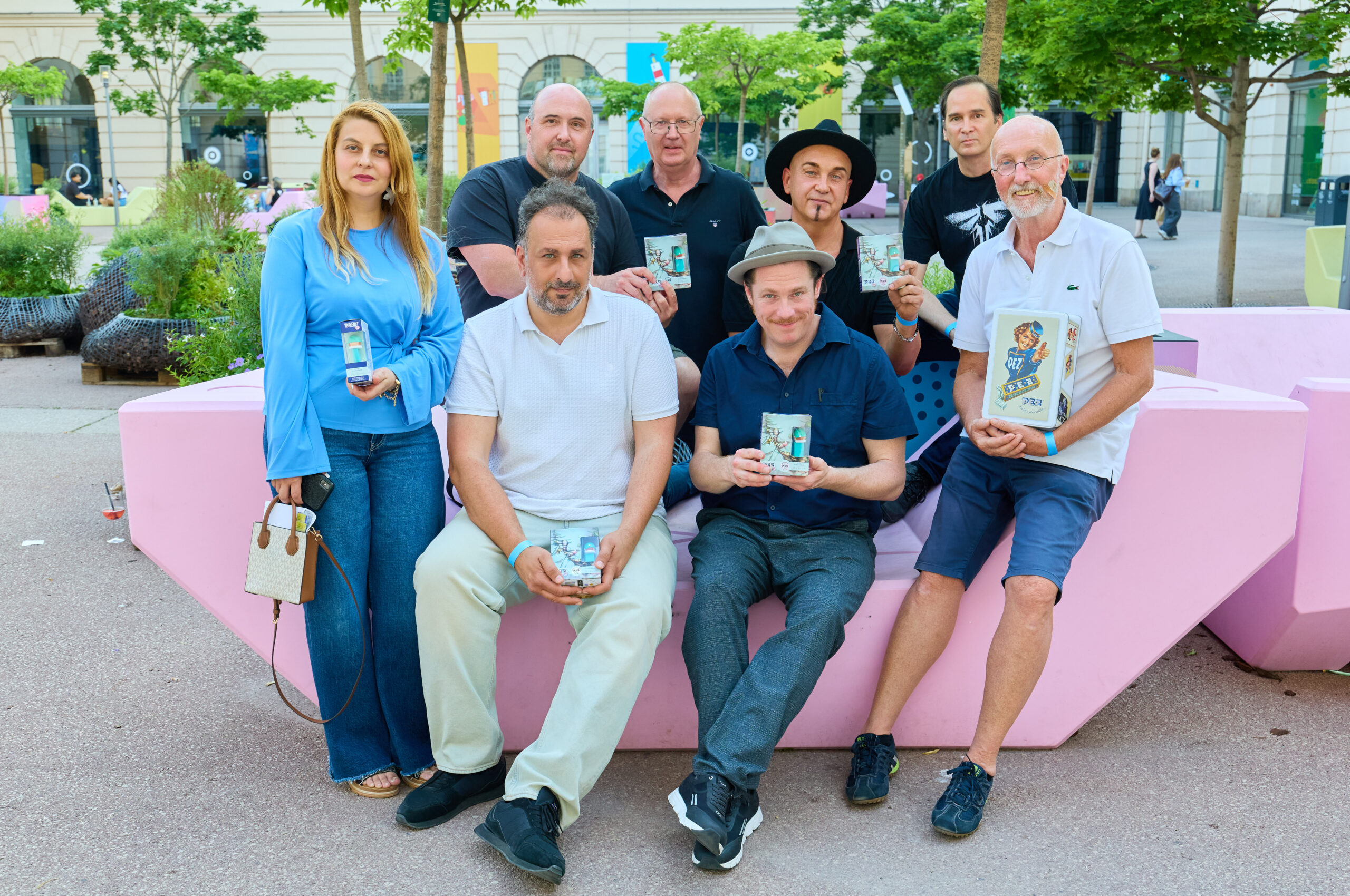 I Attended the World Premiere of the First-Ever PEZ Arts Edition! Josef Florian Krichbaum & Vienna PEZ Collectors Sevgi & Yasin Ă–, Michael W. Rudi B., Gregor P. Andreas M.