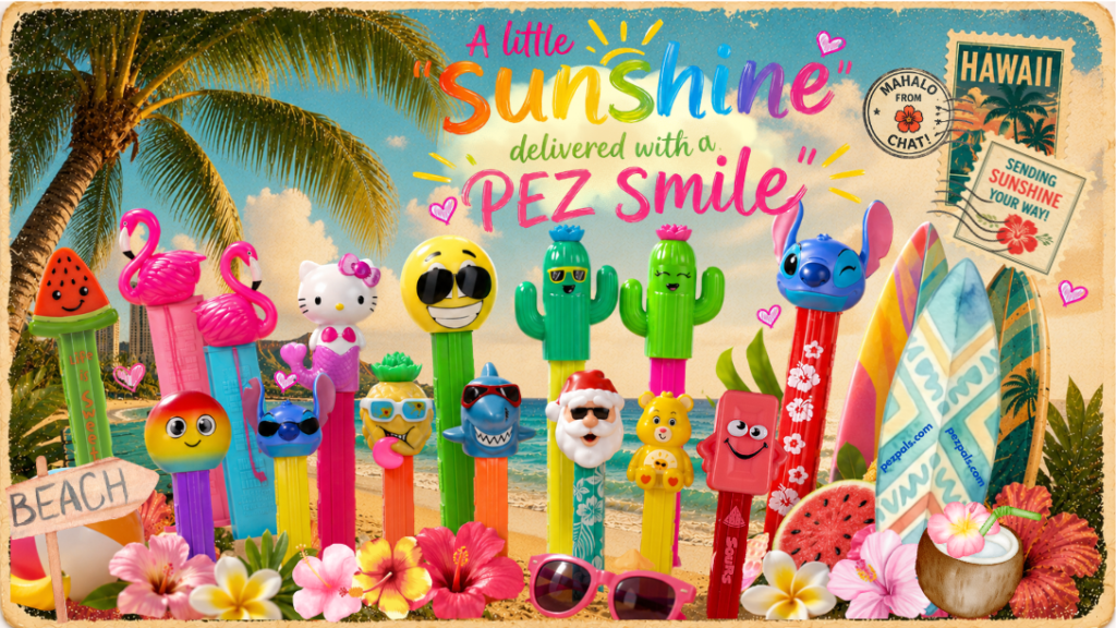 2026 summer pez postcard