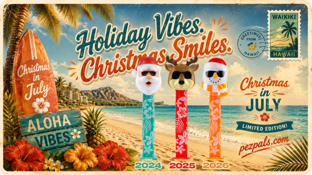 Orange Snowman Arrives at PEZ Candy USA! 2026 christmas in july pictorial