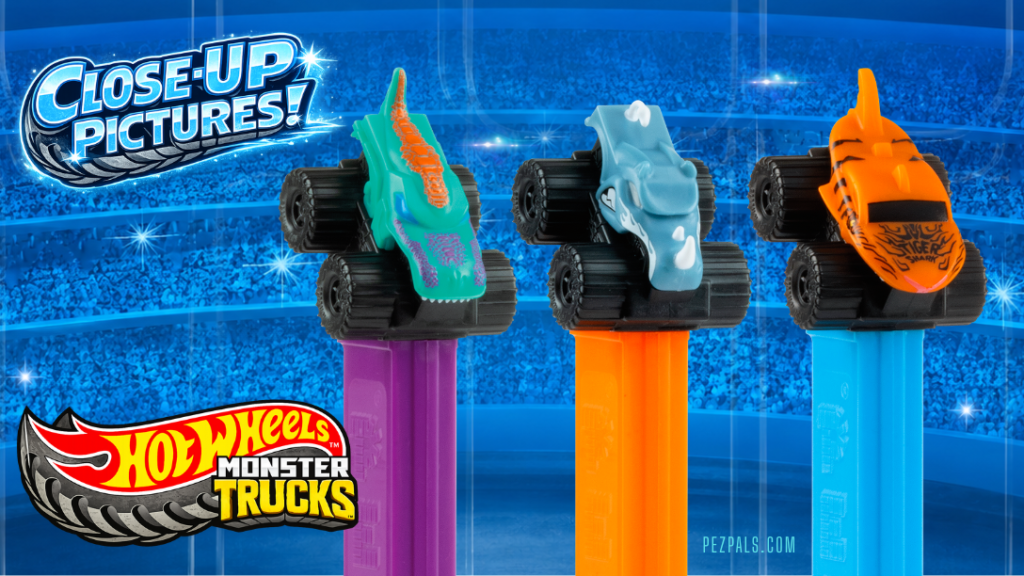 2026 pez hot wheels monster trucks main