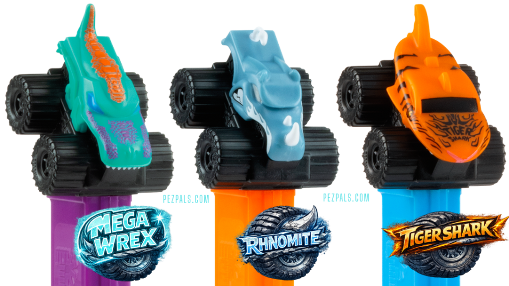 2026 hot wheels monster trucks pez close up