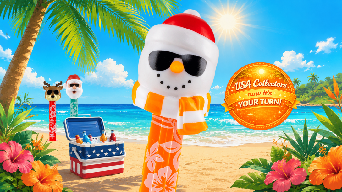 Orange Snowman Arrives at PEZ Candy USA!