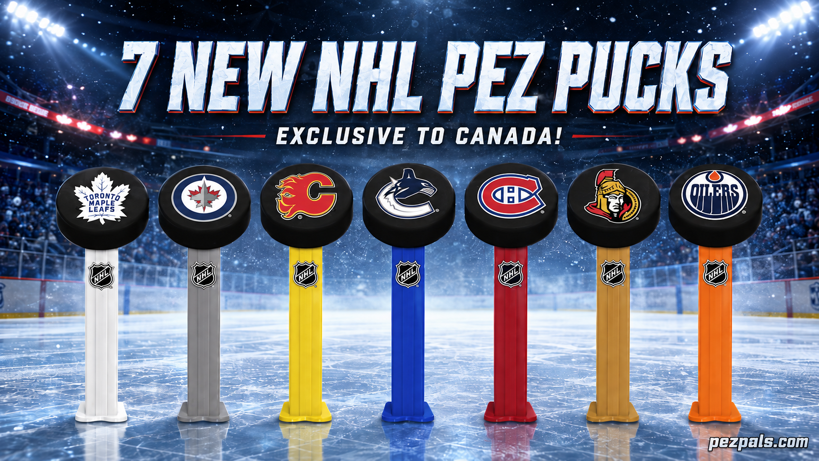 pez nhl hockey puck 2019