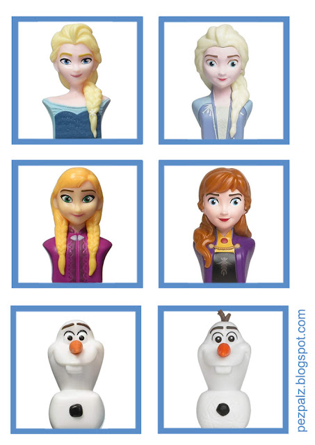 New Frozen PEZ: Anna, Elsa & Olaf Get New Looks! frozen old : vs new