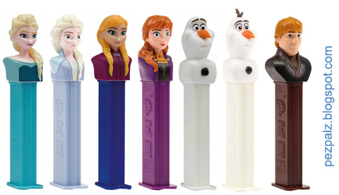 New Frozen PEZ: Anna, Elsa & Olaf Get New Looks! frozen new:old