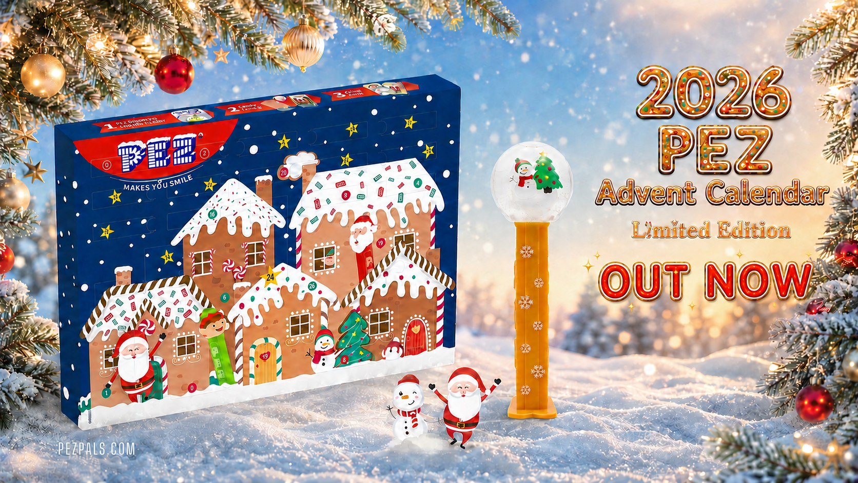2026 PEZ Advent Calendar: Limited-Edition Snow Globe