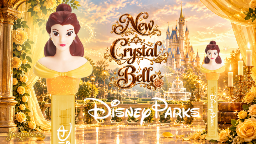 Beauty and the PEZ! Belle Joins the Disney Parks Collection Princess Belle Disney Parks PEZ dispenser with yellow Crystal stem